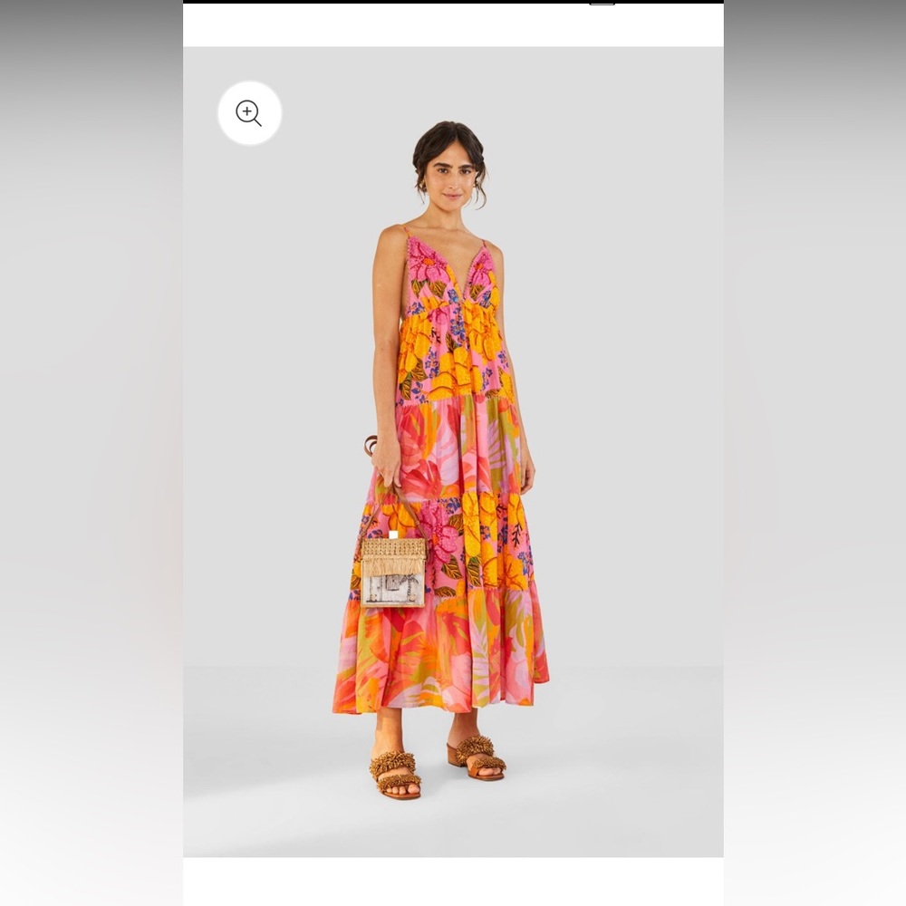 Mixed Pink Prints Maxi Dress